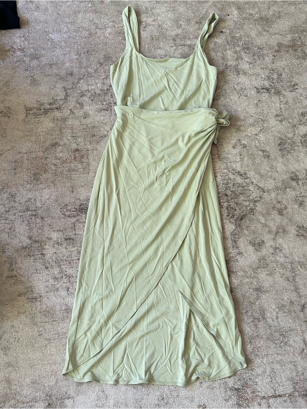 Wilfred Light Green Midi Wrap Dress